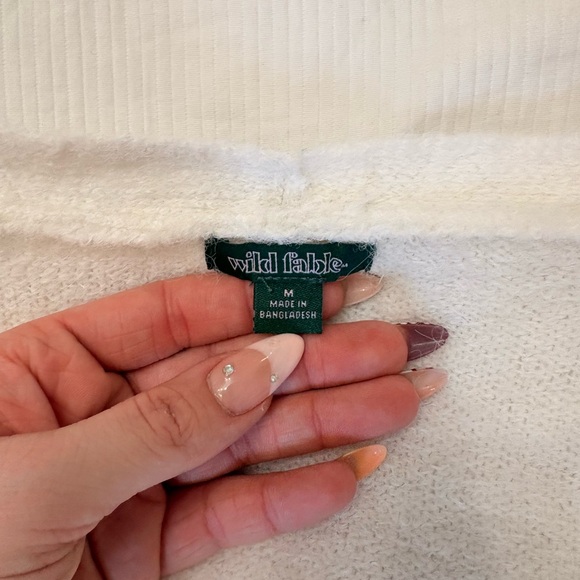 wild fable Cream V-Neck Button Front Cardigan - Picture 3 of 3